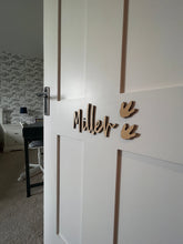 Load image into Gallery viewer, Girls Bedroom Door, Name Sign, Butterfly Decor,  Bedroom Accessories, Personalised Wooden Sign, Kids Room Sign, Nursery Decor, Child&#39;s Room
