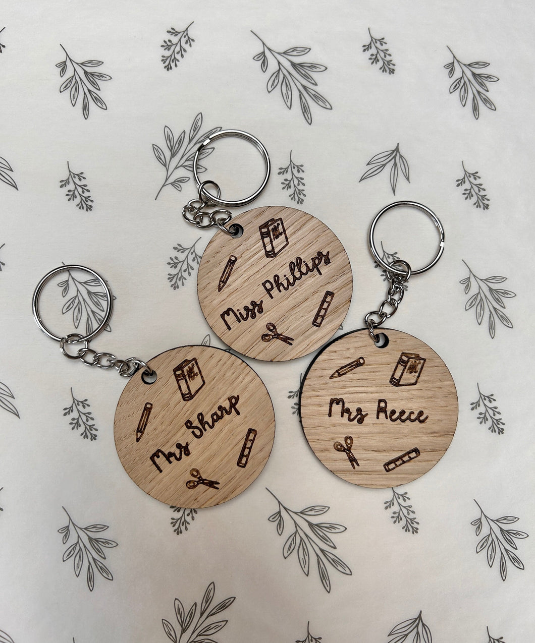 Personalised Teacher Keyring, Small Teacher Gifts, Present for Teaching Assistant, Thank You Teacher Gift, Appreciation Gift