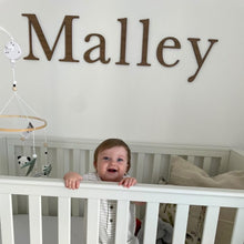 Load image into Gallery viewer, Name Letters Bedroom, Large Wooden Letters, Nursery Name Sign, Bedroom Accessories, Childrens Room Decor, Oak, Light Wood, Walnut Wood
