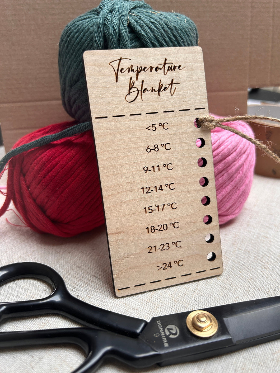 Temperature Blanket Colour Chart, Temp Blanket Charts, Knitting Gifts, Shade Card Organiser, 2024 Knit Temperature Blanket
