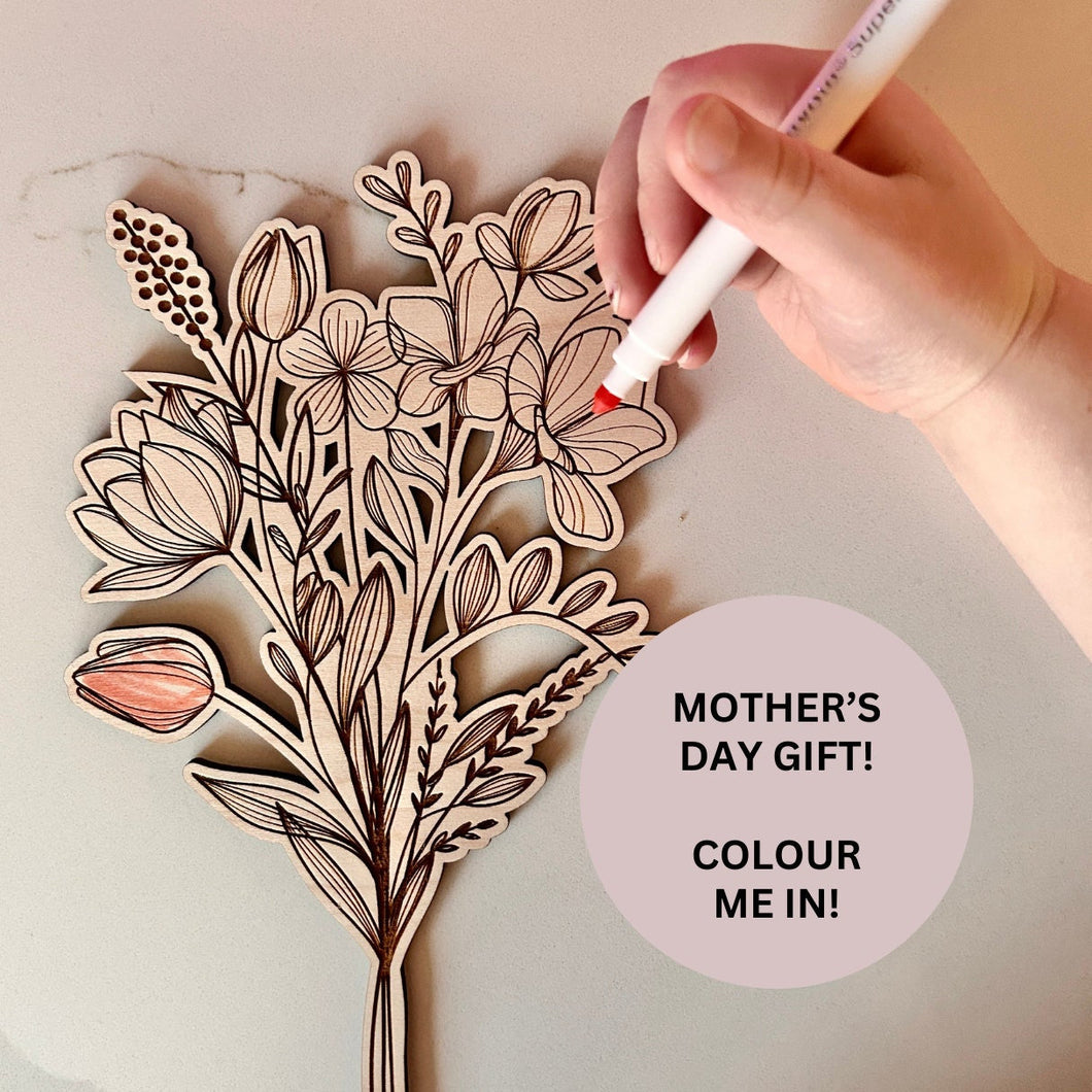 FREE POSTAGE! - Wooden Flower Bouquet, Mother's Day Idea 2024